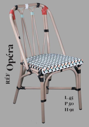 CHAISE ou FAUTEUIL ALUMINIUM TRESSE Réf. OPERA