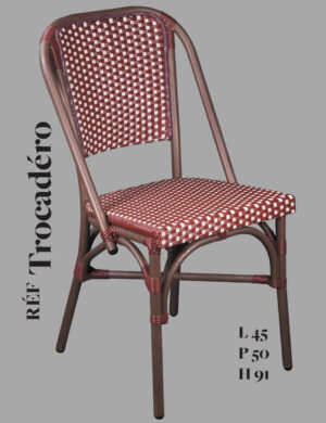 CHAISE ALU TRESSE Réf. TROCADERO